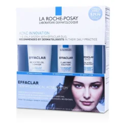 LA ROCHE-POSAY La Roche Posay Effaclar Dermatological Acne System: Gel Cleanser 100ml + Clarifying Solution 100ml + Acne Treament 20ml 3pcs