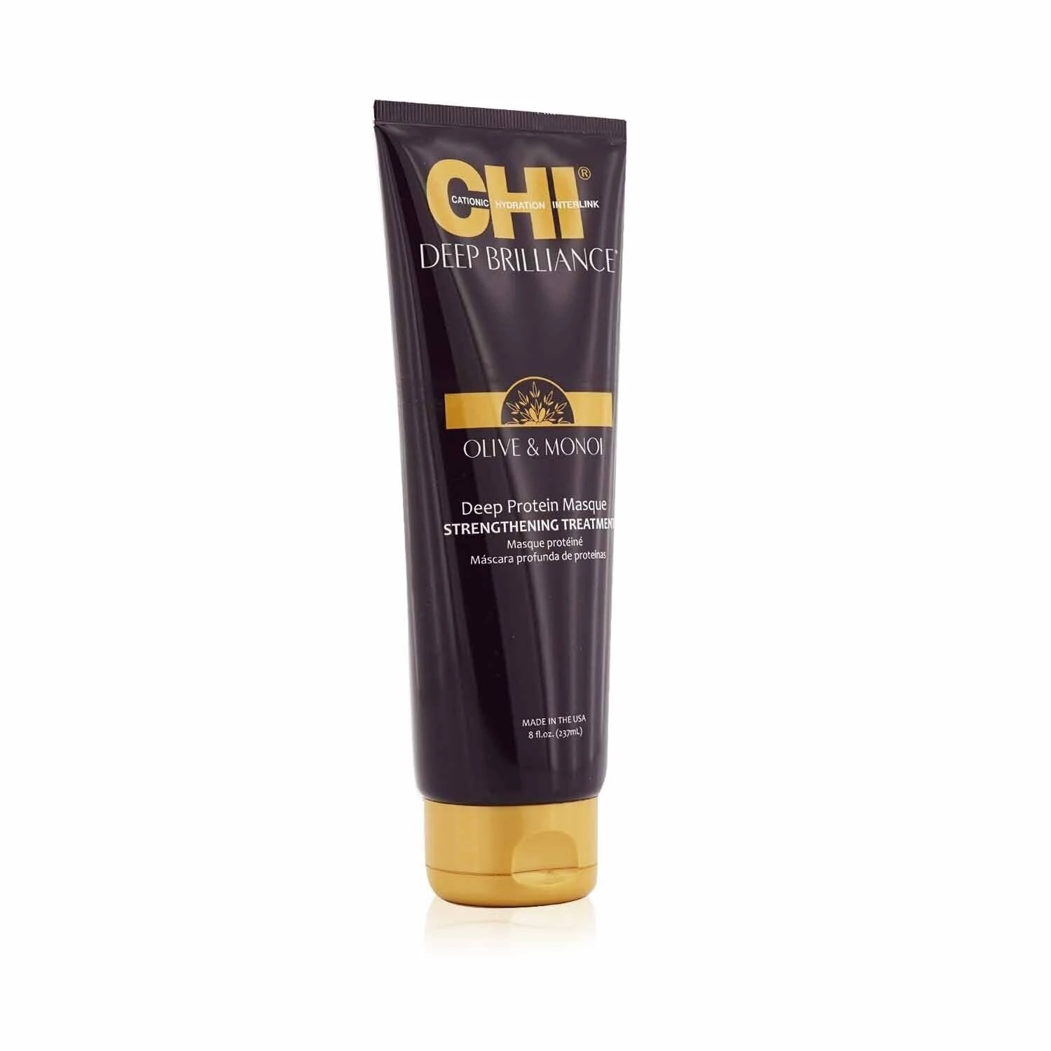 CHI Deep Brilliance Olive & Monoi Deep Protein Masque Strengthening Treatment 237ml/8oz 2 CHI Deep Brilliance Olive & Monoi Deep Protein Masque Strengthening Treatment 237ml/8oz - Image 2