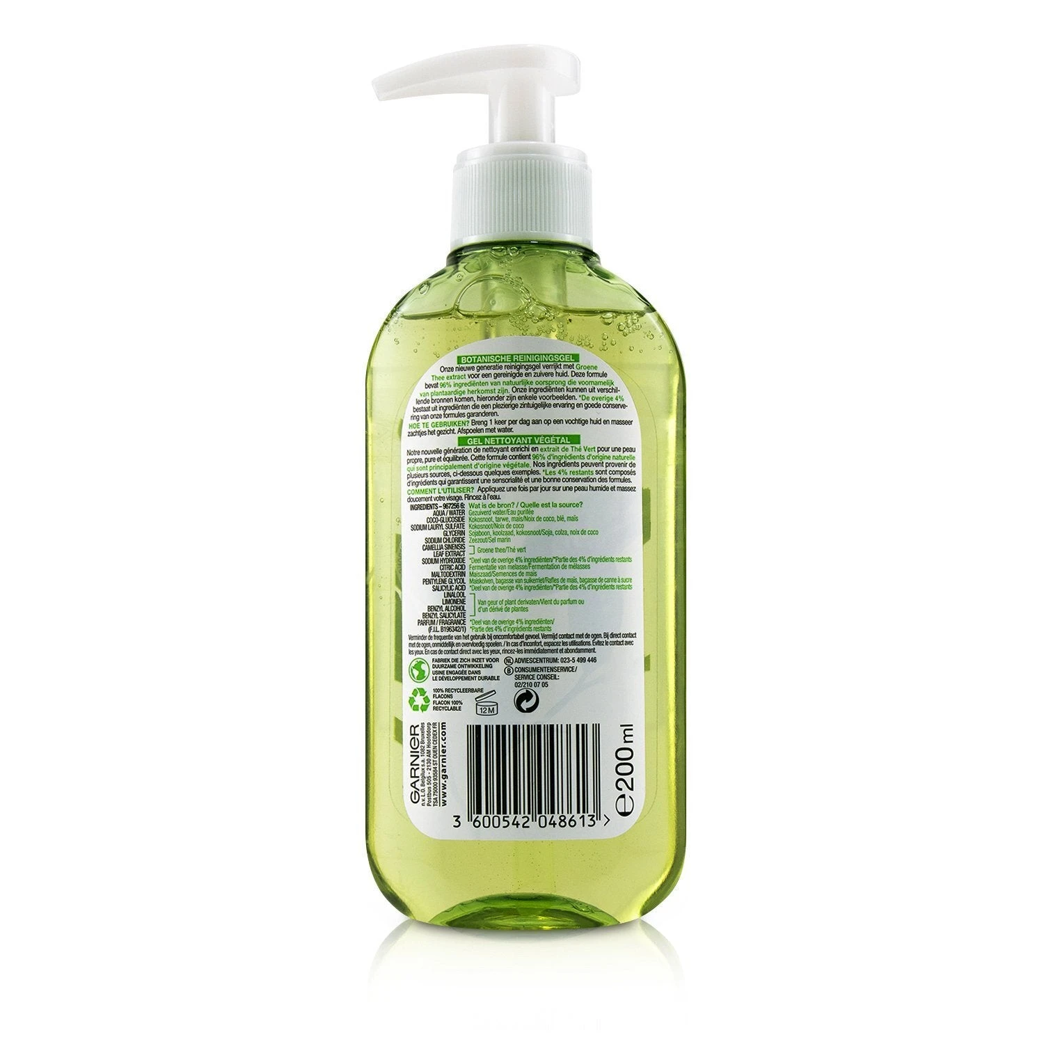 Garnier SkinActive Botanical Cleansing Gel - Green Tea (For Combination To Oily Skin) 200ml/6.7oz 2 Garnier SkinActive Botanical Cleansing Gel - Green Tea (For Combination To Oily Skin) 200ml/6.7oz - Image 2
