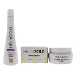 Helis Gold The Revival Series Kit By Helis Gold For Unisex - 2 Pc Kit 10.1oz Revitalize Shampoo, 8.4oz Restructure Masque